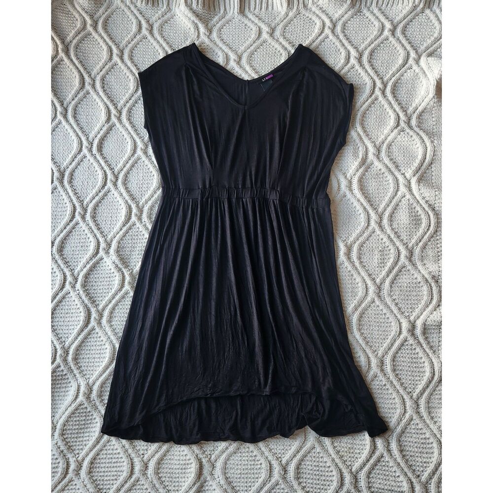 LYS (Love Your Style) Black flowy High Low Midi dress Size 1X